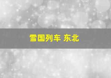 雪国列车 东北